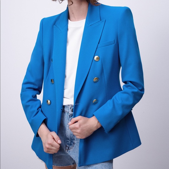 ZARA DOUBLE BREASTED BALMAIN STYLE BLAZER - Picture 10 of 17